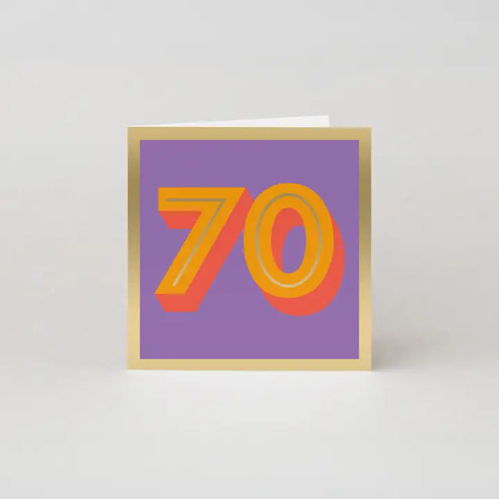 70TH BIRTHDAY CARD - AGE MILESTONE