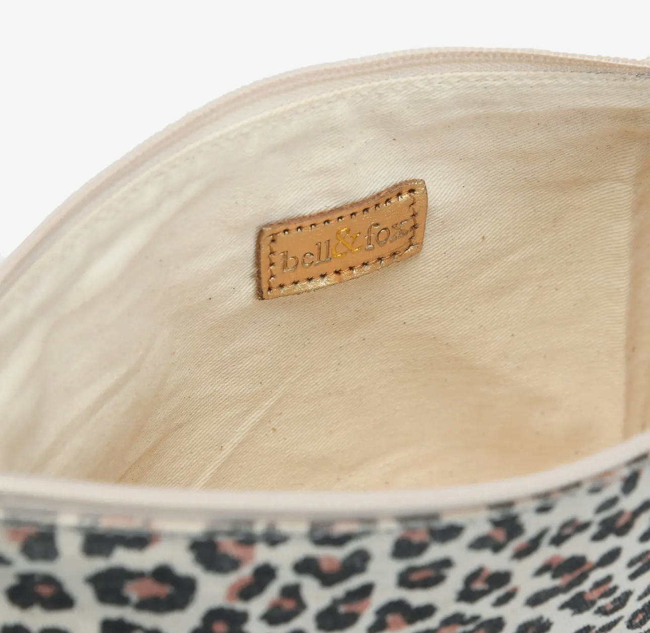 Lily Pouch in Leopard Print Canvas