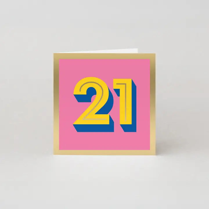 21ST BIRTHDAY CARD - AGE MILESTONE