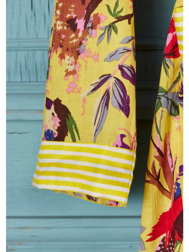 Bird of Paradise Dressing Gown - Yellow