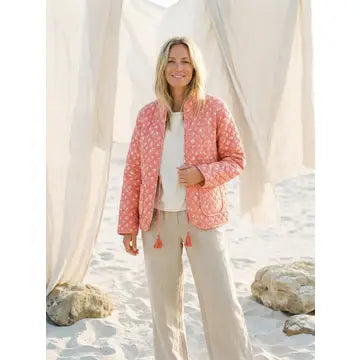 Reversible Jacket - Coral & White