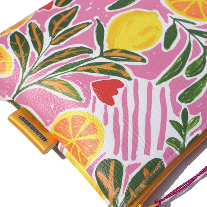 Lemons Vegan Leather Makeup Bag