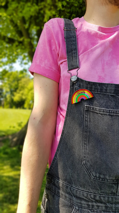 Rainbow Brooch or Hairclip