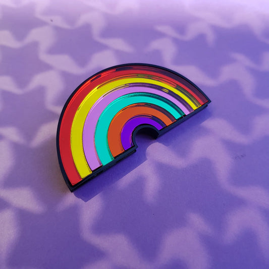Rainbow Brooch or Hairclip