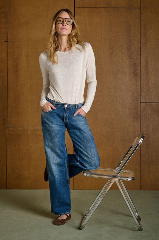 Lauryn wide leg jeans - Medium blue