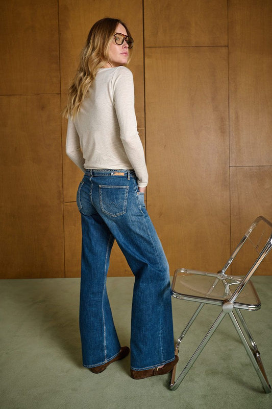 Lauryn wide leg jeans - Medium blue