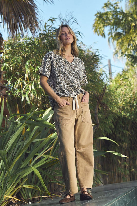 Madie balloon jeans - Camel