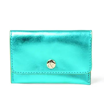 Popper Card Holder Purse - Emerald