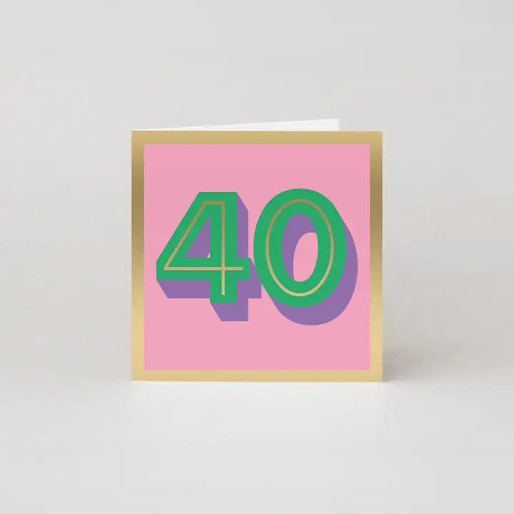40TH BIRTHDAY CARD - AGE MILESTONE