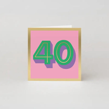 40TH BIRTHDAY CARD - AGE MILESTONE