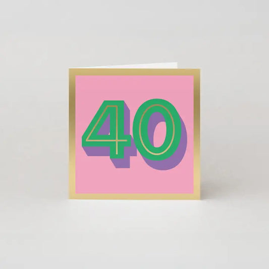 40TH BIRTHDAY CARD - AGE MILESTONE