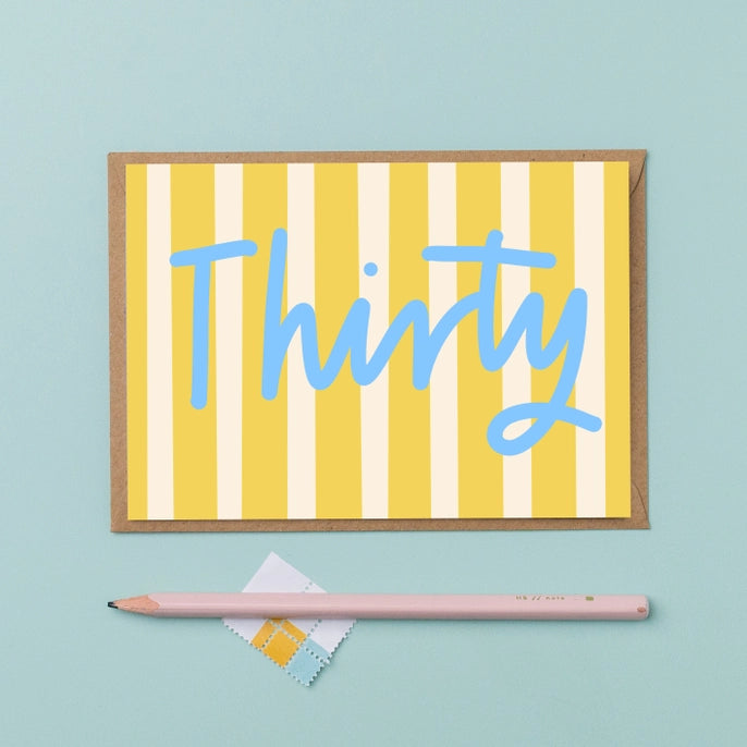 Thirty Birthday Card