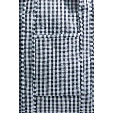 Black Gingham Quilted Shopper Bag
