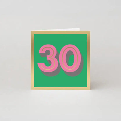 30TH BIRTHDAY CARD - AGE MILESTONE