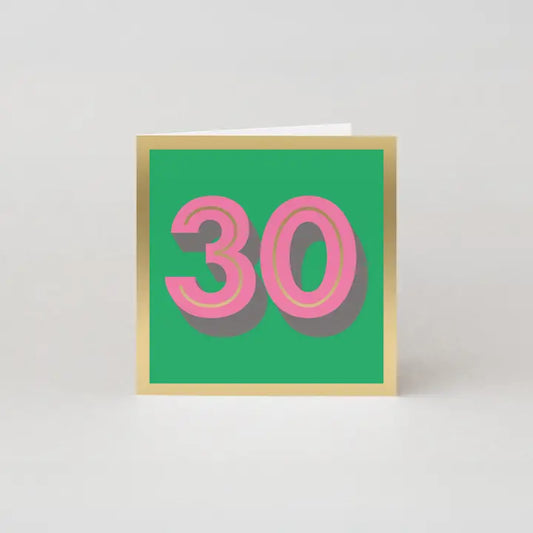30TH BIRTHDAY CARD - AGE MILESTONE