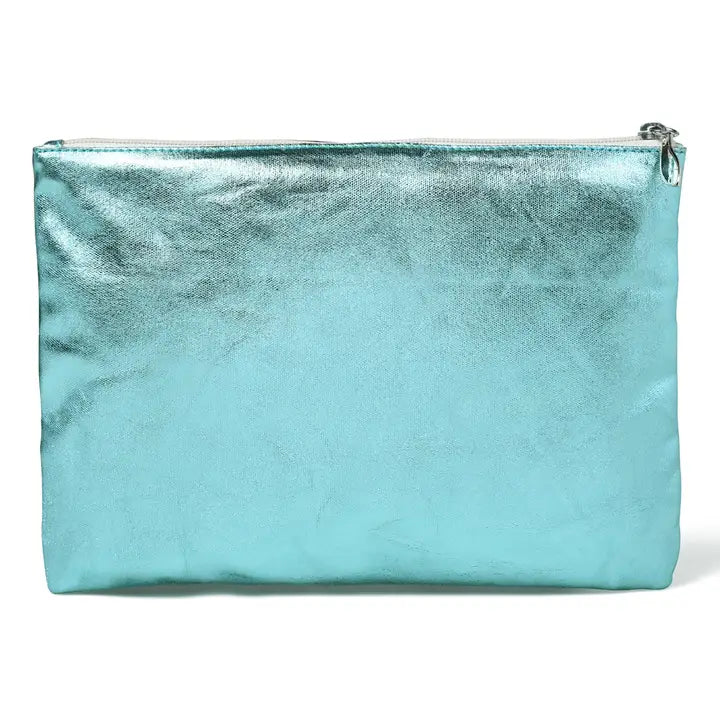 LILY Pouch in Turquoise Foil