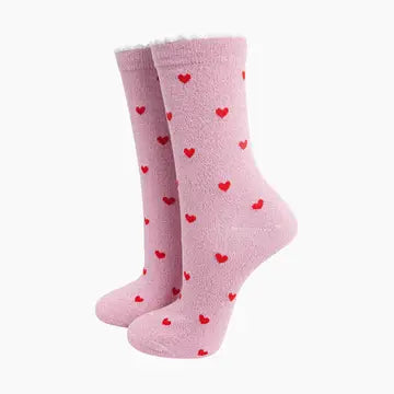 Love Hearts Combed Cotton Glitter Socks