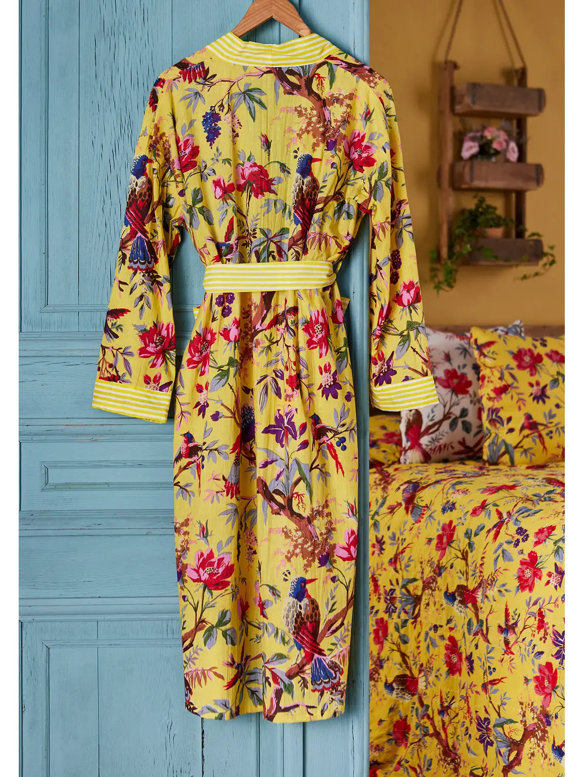 Bird of Paradise Dressing Gown - Yellow