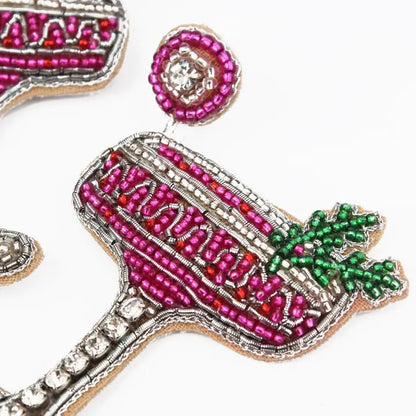 Berry Fizz Cocktail Earrings