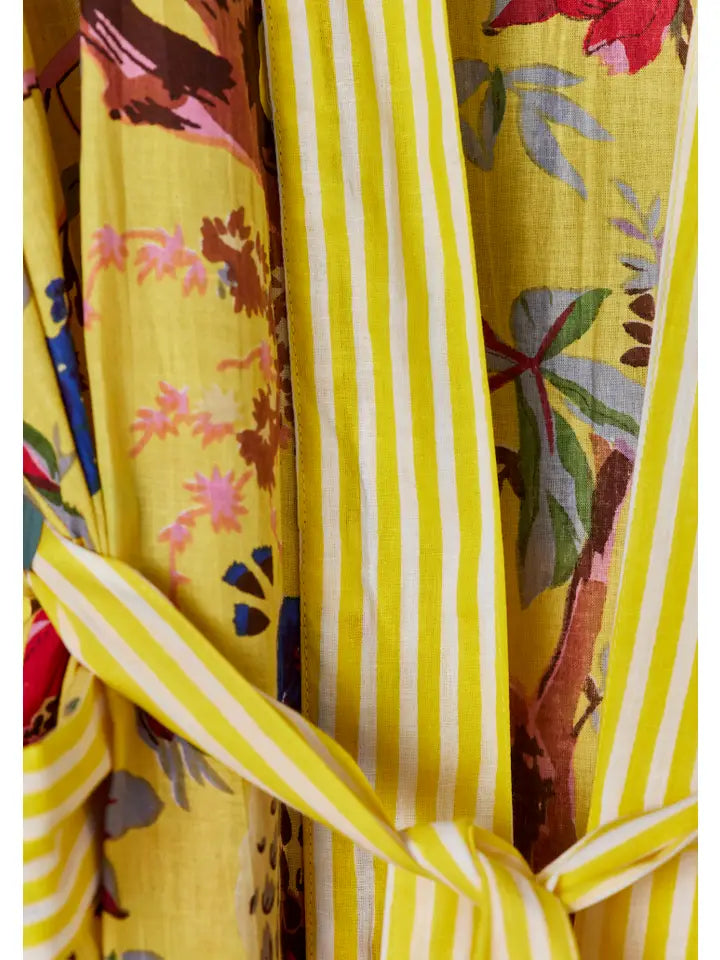 Bird of Paradise Dressing Gown - Yellow