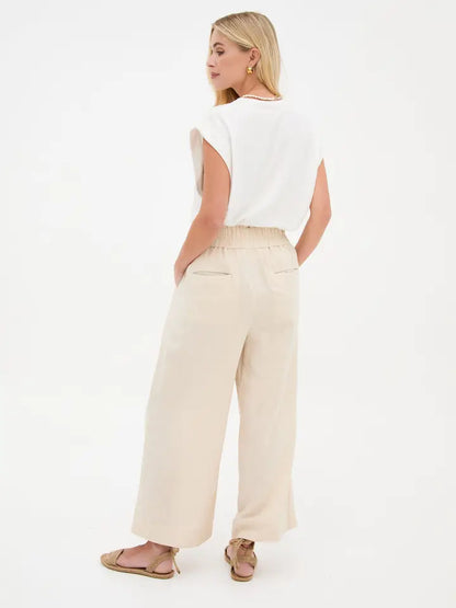 Ria Neutral linen trousers