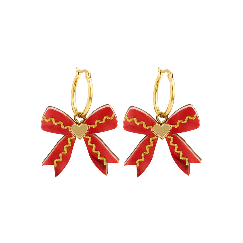 Bow Hoop Earrings