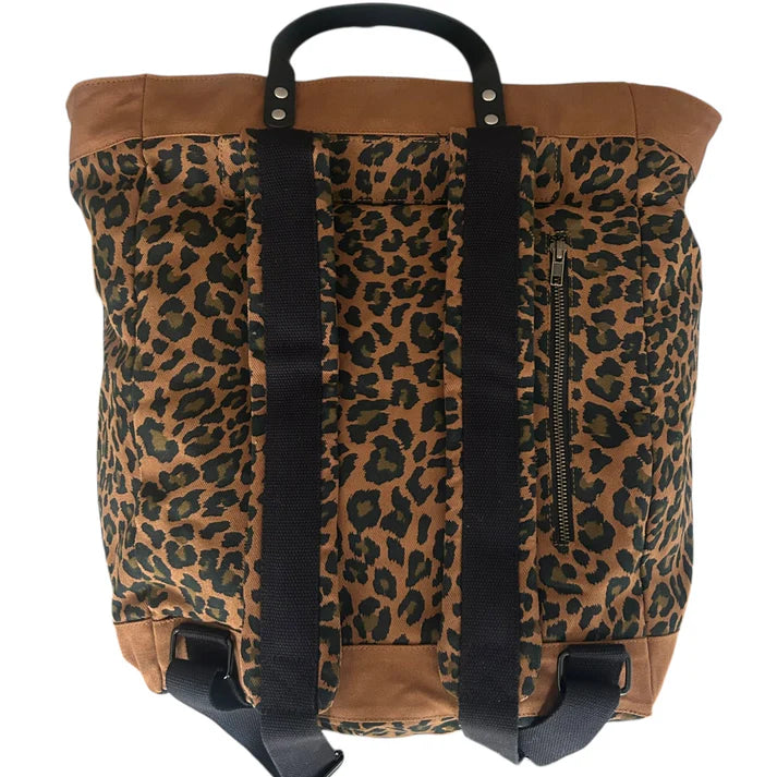 Clovelly Backpack - Brown Leopard Print