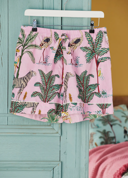 Jungle Print Short Pyjamas - Pink