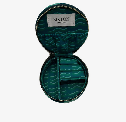 Jewellery Travel Pot - Teal Stripe