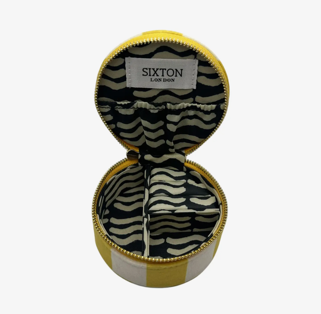 Jewellery Travel Pot - Yellow Stripe