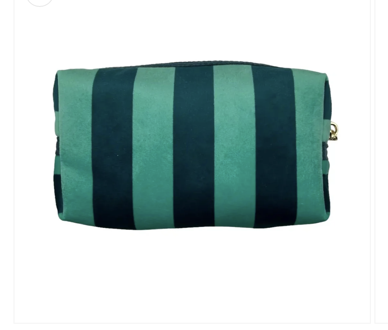 Teal Stripe Makeup Bag