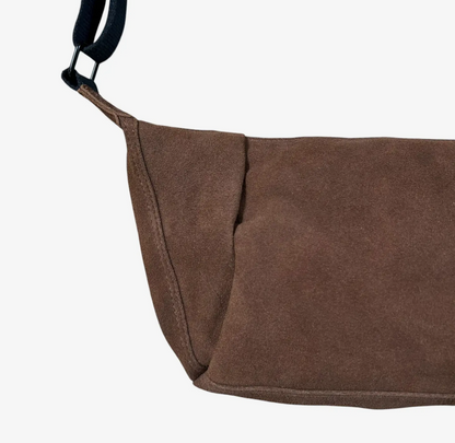 Brixton Cross Body Sling Bag - Brown Suede - Small