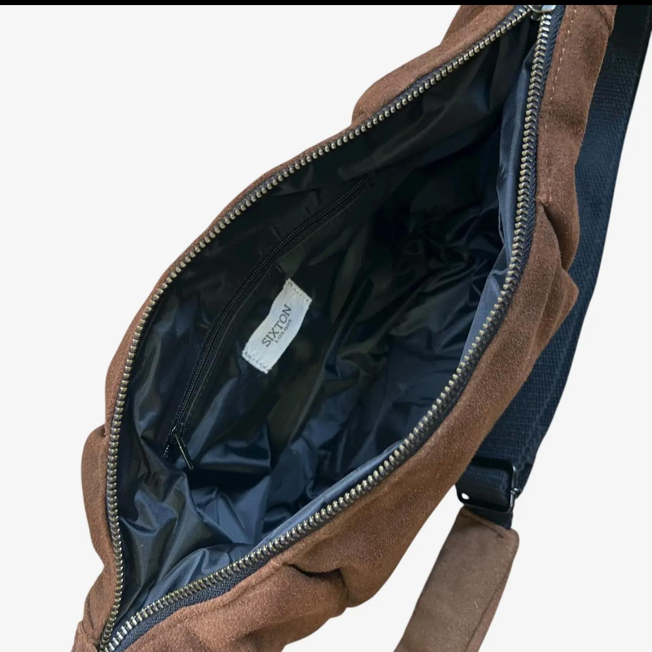 Brixton Cross Body Sling Bag - Brown Suede - Small