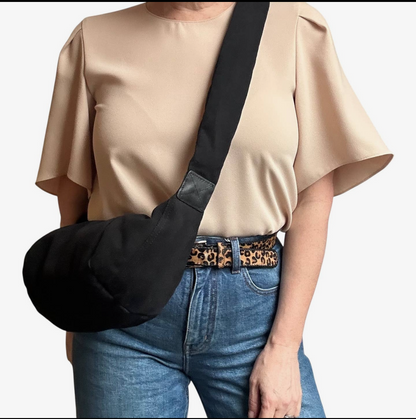 Brixton Cross Body Sling Bag - Plain Black - Small