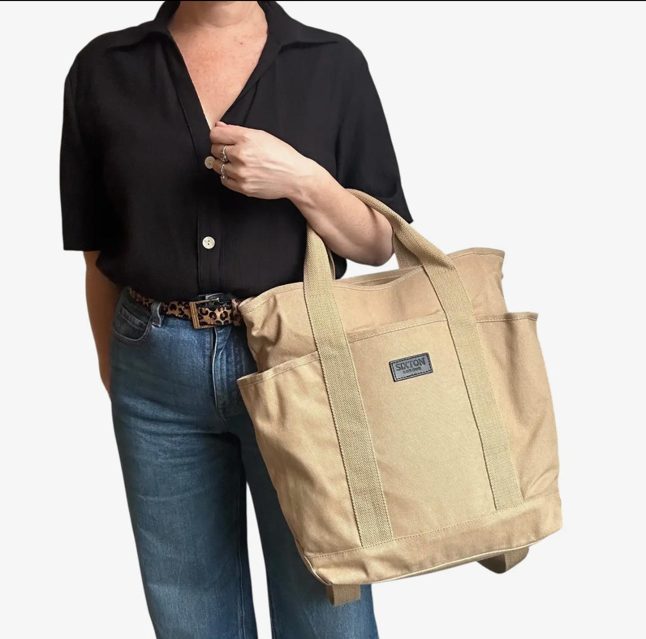 Backpack - Sand - Plain Cotton Canvas