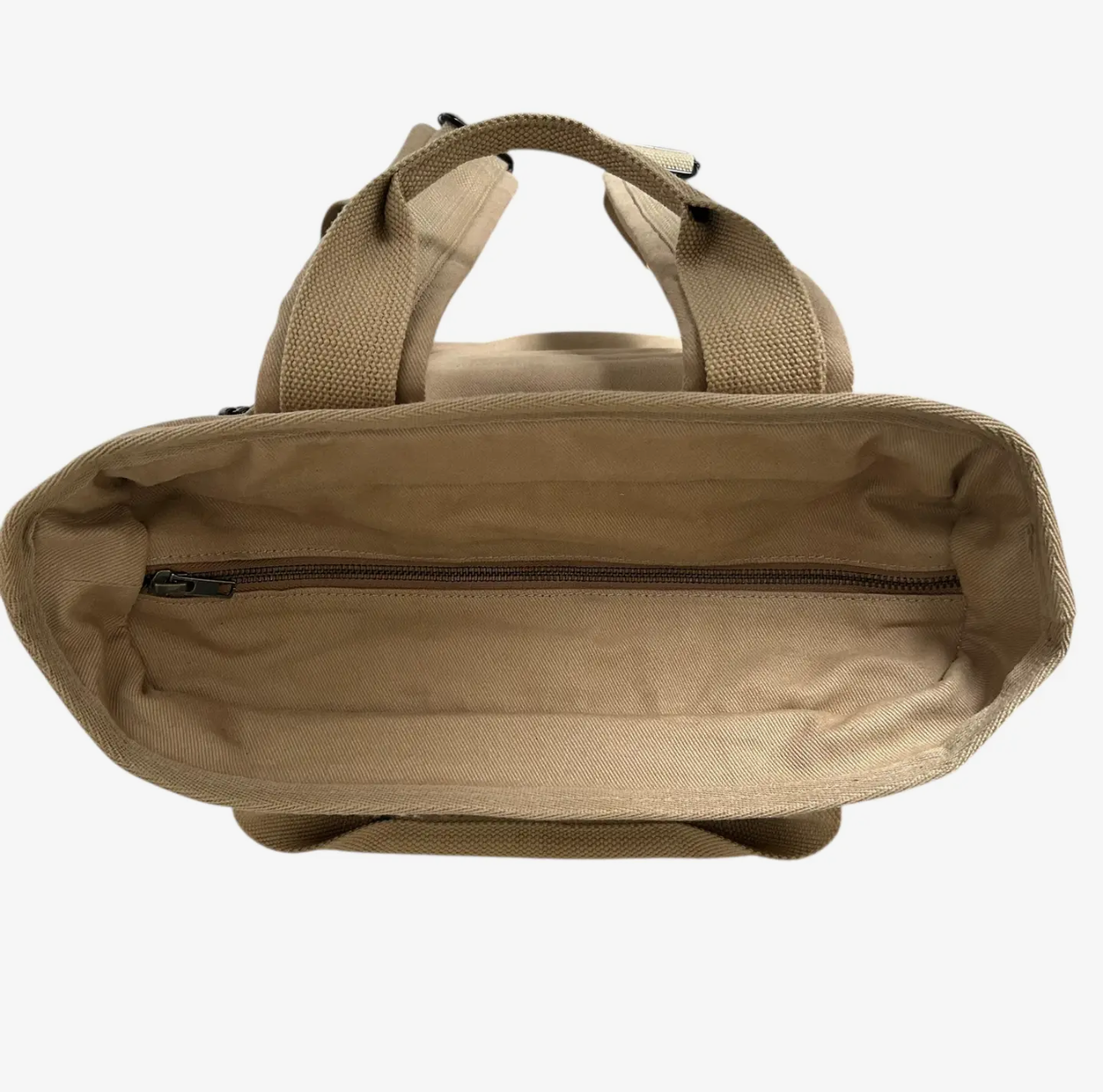 Backpack - Sand - Plain Cotton Canvas