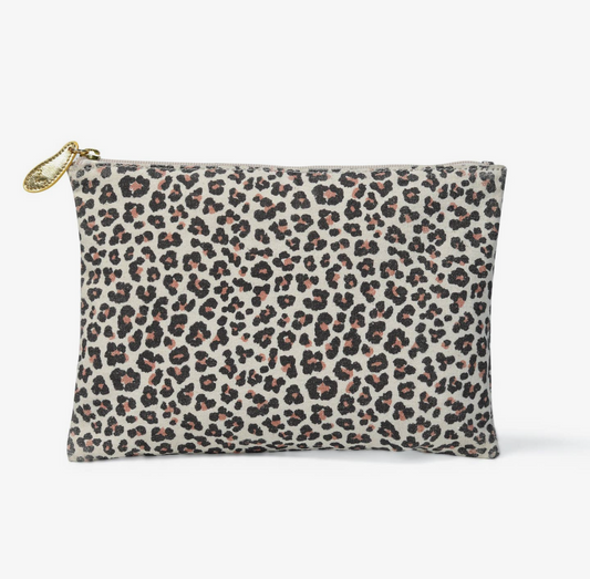 Lily Pouch in Leopard Print Canvas