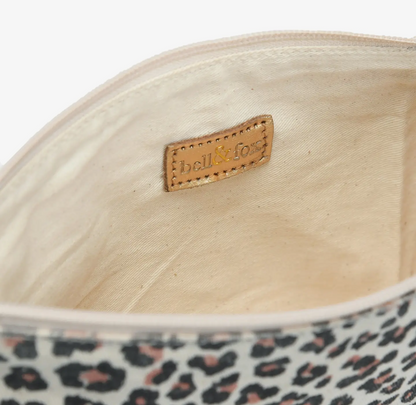 Lily Pouch in Leopard Print Canvas