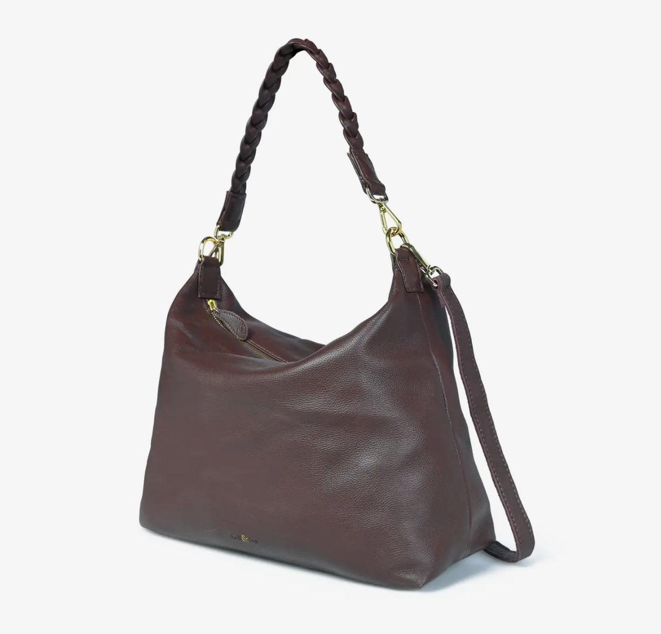 Hallie Slouch Crossbody - Brown Leather
