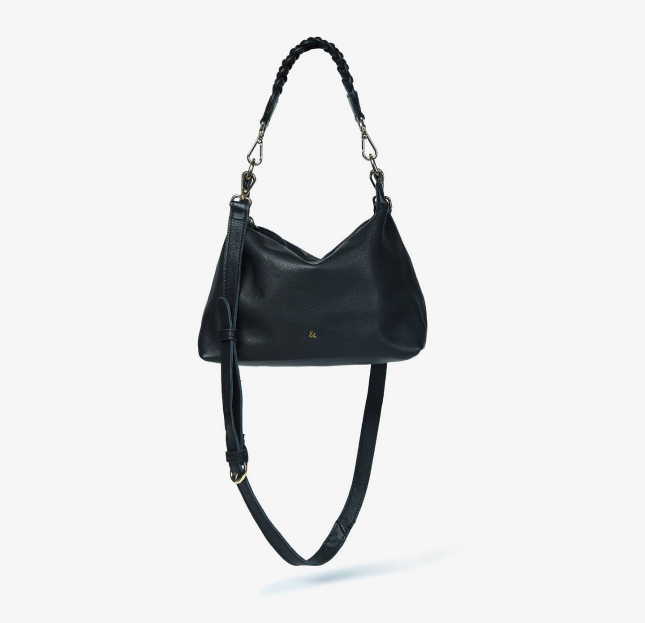 Hallie Slouch Crossbody - Black Leather
