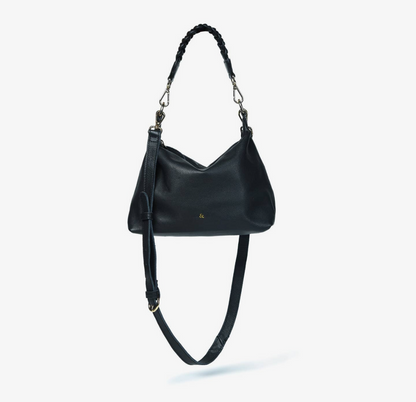 Hallie Slouch Crossbody - Black Leather