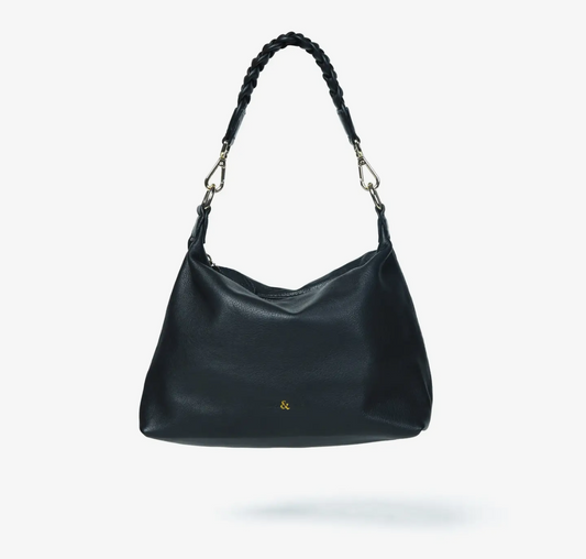 Hallie Slouch Crossbody - Black Leather