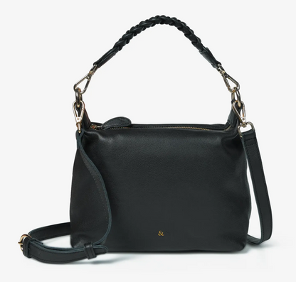 Hallie Slouch Crossbody - Black Leather