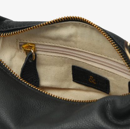 Hallie Slouch Crossbody - Black Leather
