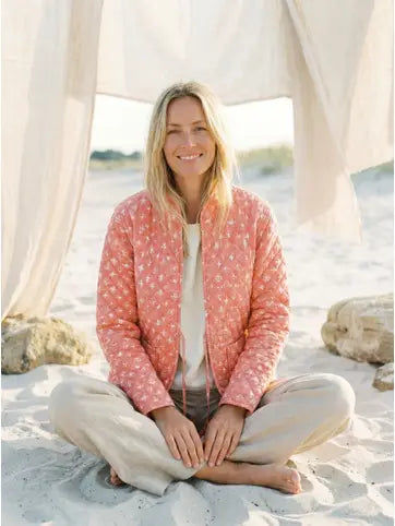 Reversible Jacket - Coral & White