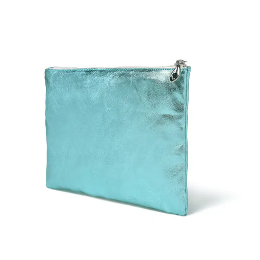 LILY Pouch in Turquoise Foil