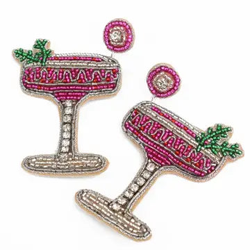 Berry Fizz Cocktail Earrings