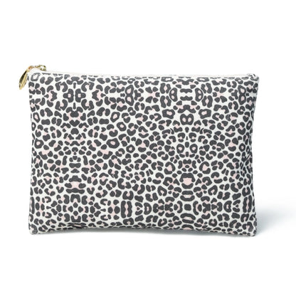 LILY Pouch in Blush Leopard Print Canvas