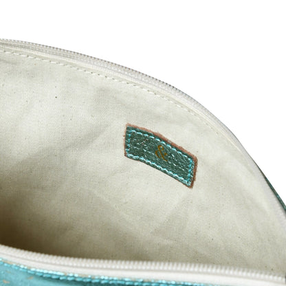 LILY Pouch in Turquoise Foil