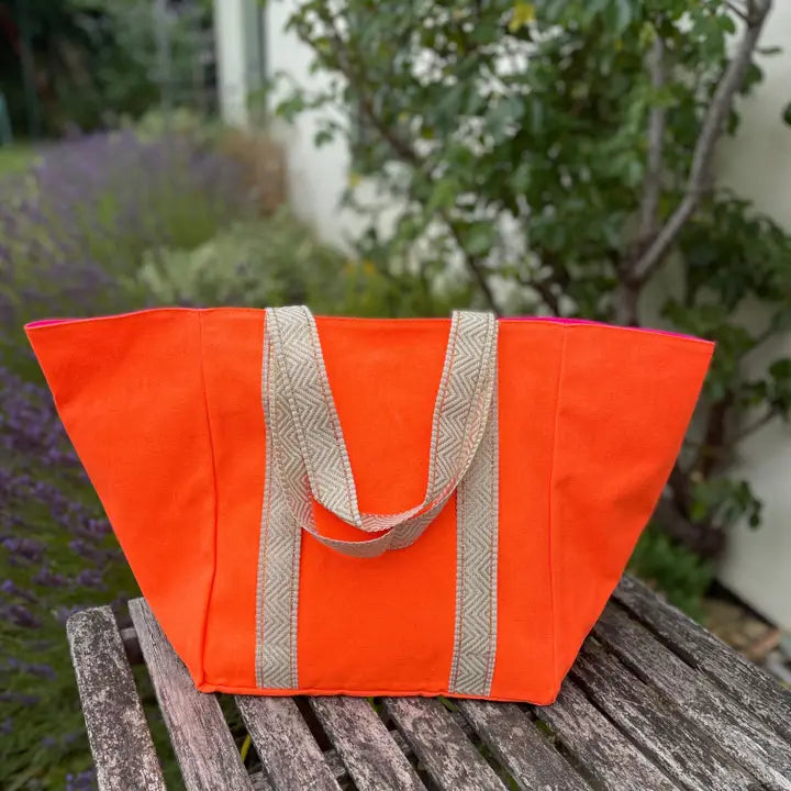 Orange & Gold Beach Bag